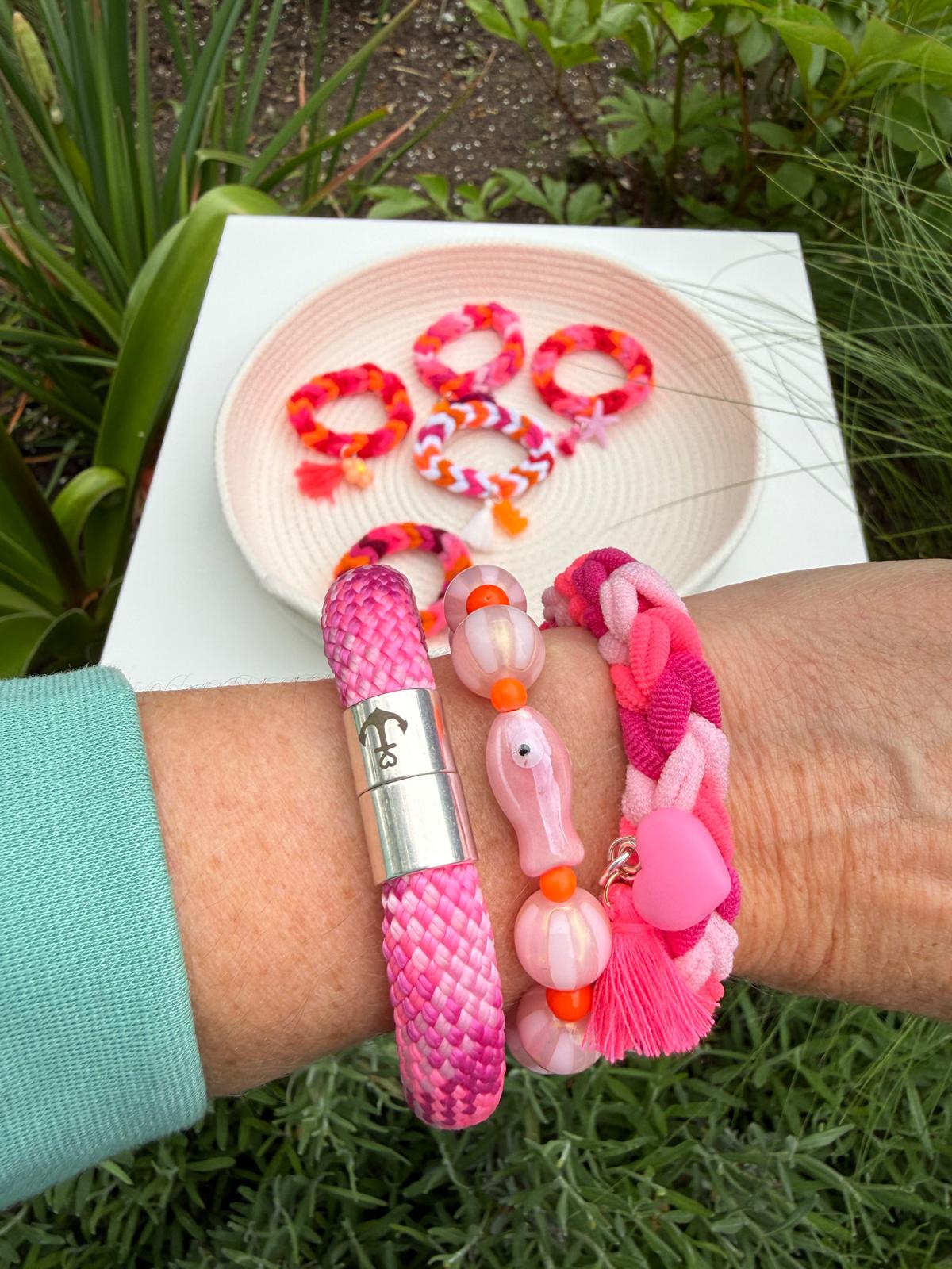 „Maritimes Farbspektakel pink“ Armband Mix