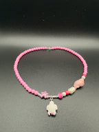 "Candy Pink Ocean Vibes“ – Handgefertigte Perlenkette