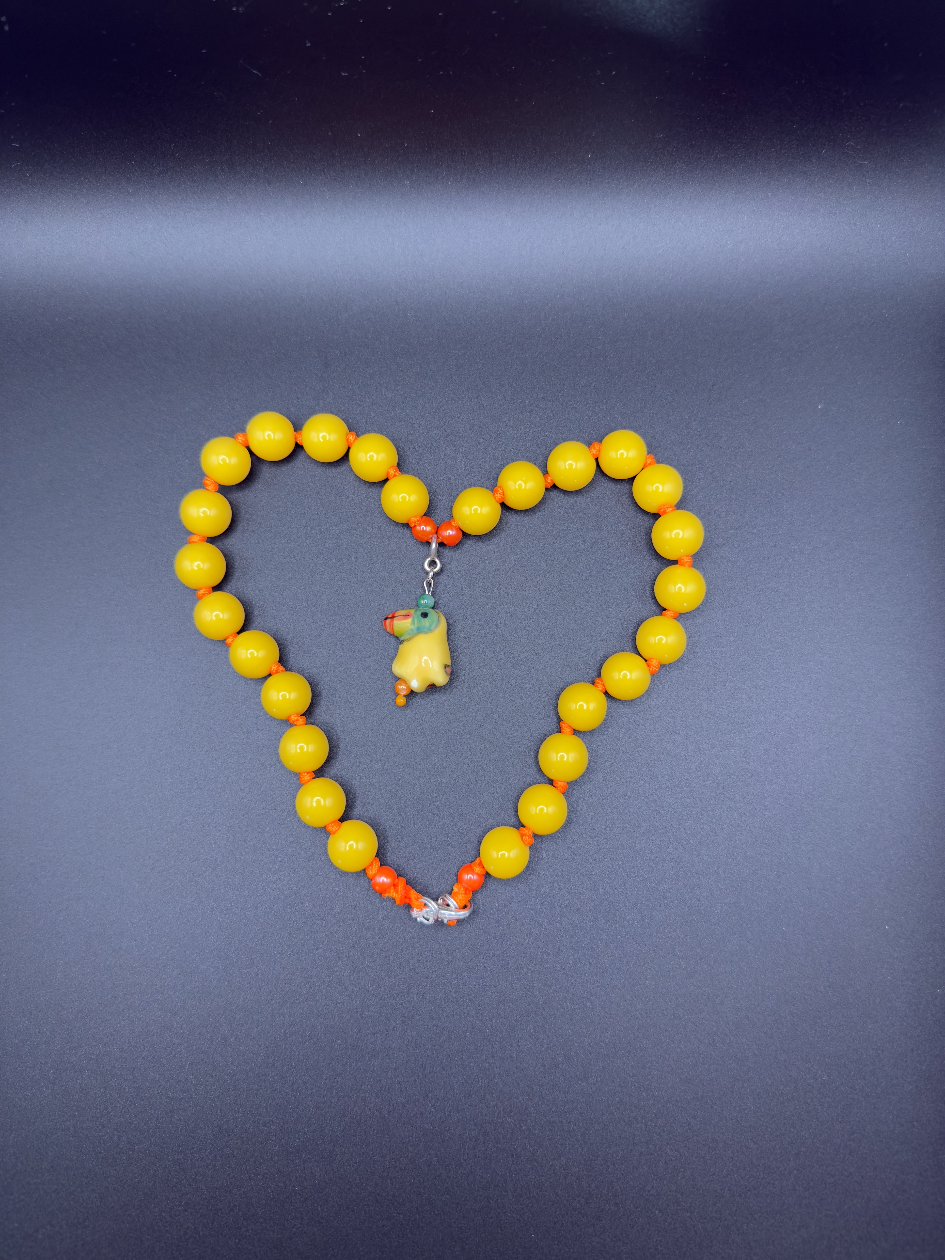 „Tropical Toucan“ - Sonnengelbe Perlenkette