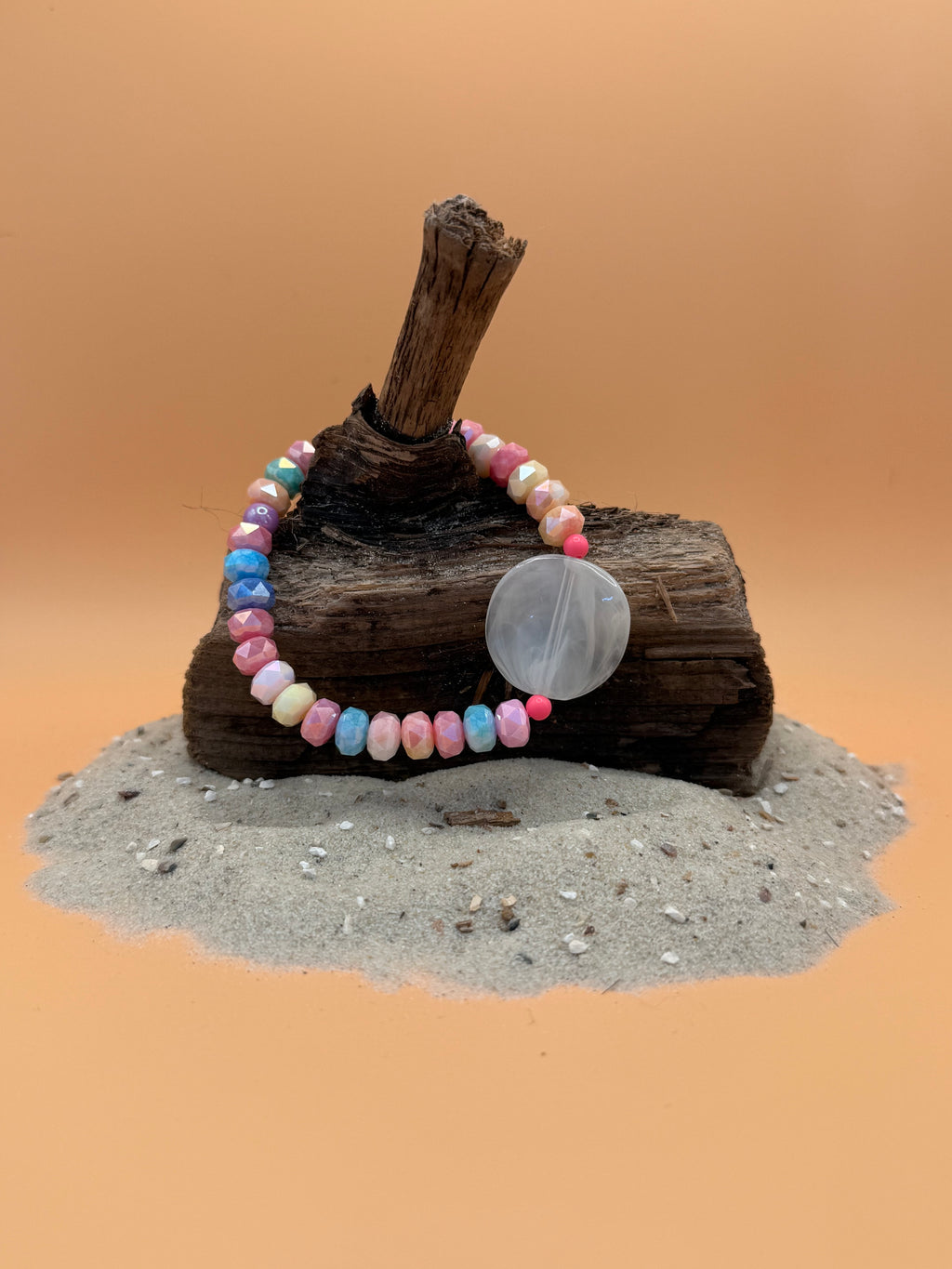 "Candy Sunset" Armband – Pastell-Rosa-Träume