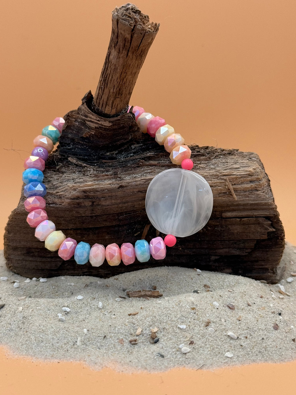 "Candy Sunset" Armband – Pastell-Rosa-Träume