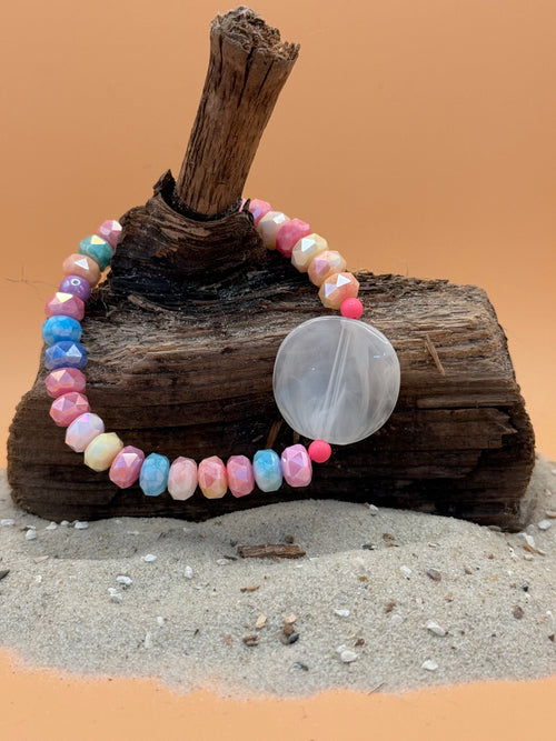 "Candy Sunset" Armband – Pastell-Rosa-Träume