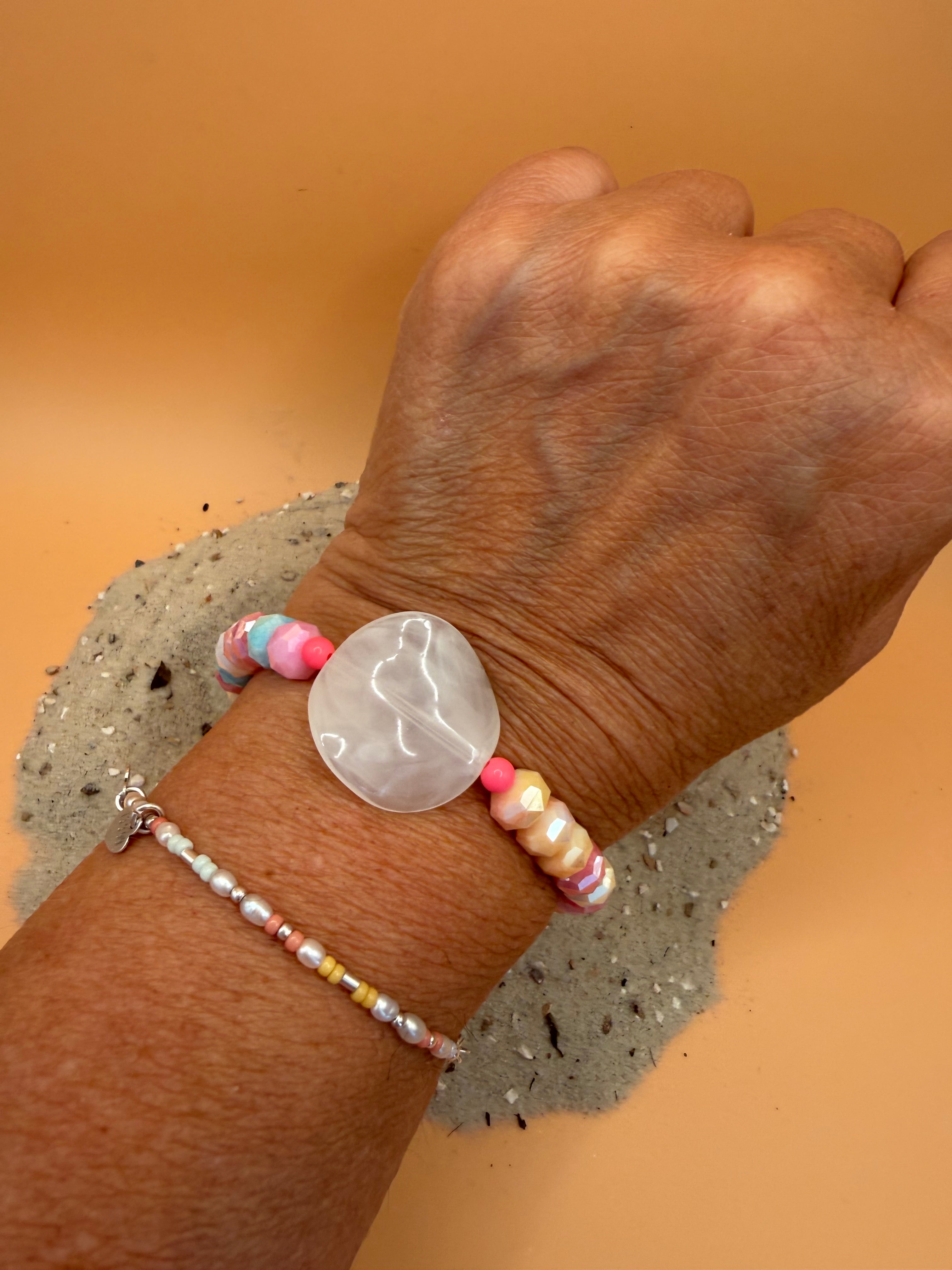 "Candy Sunset" Armband – Pastell-Rosa-Träume