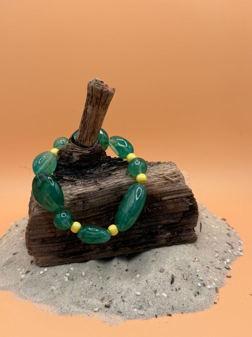 " Lemon Forest " Dunkel Grünes Armband