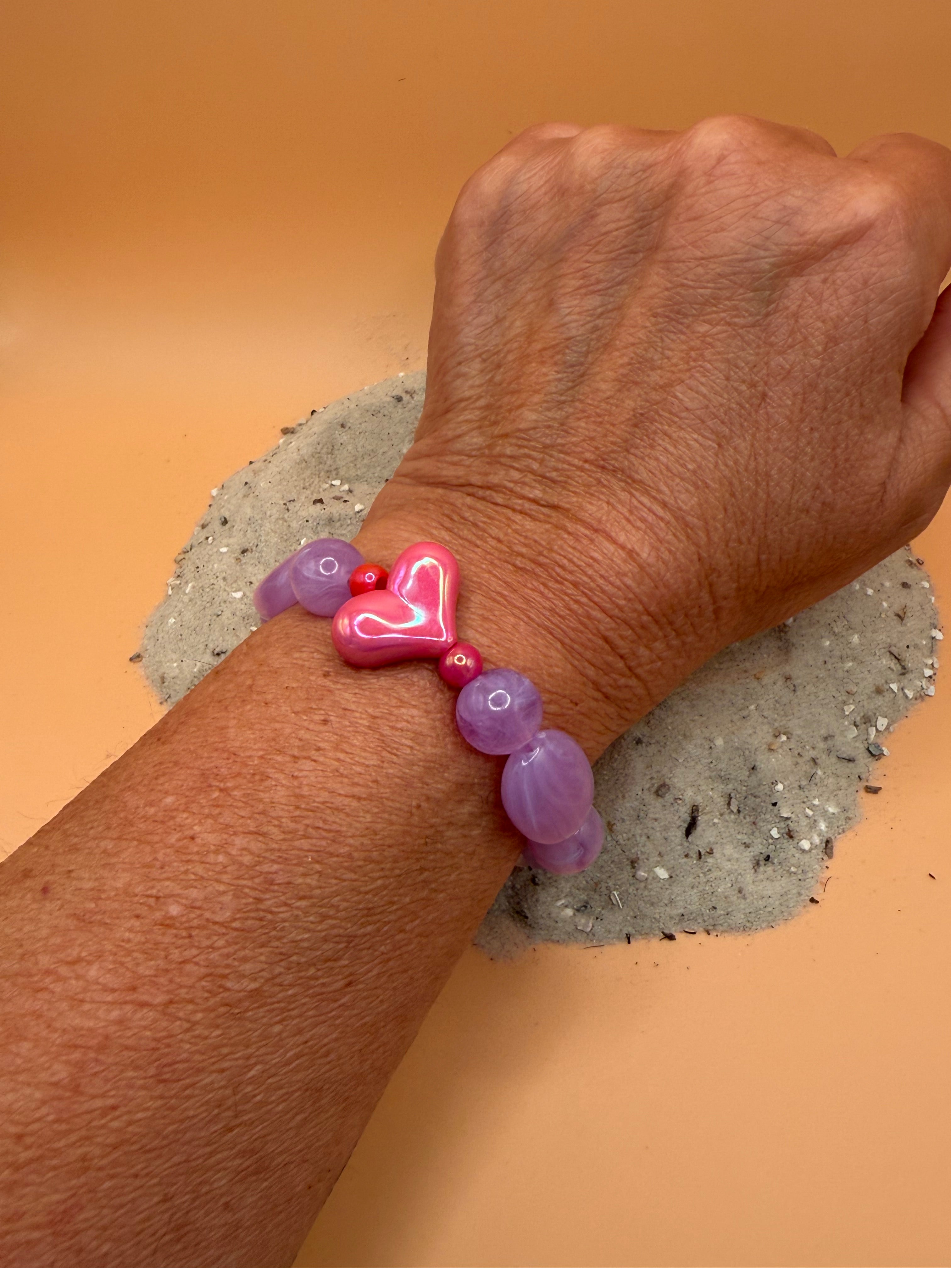 „Herz Flieder“ Armband