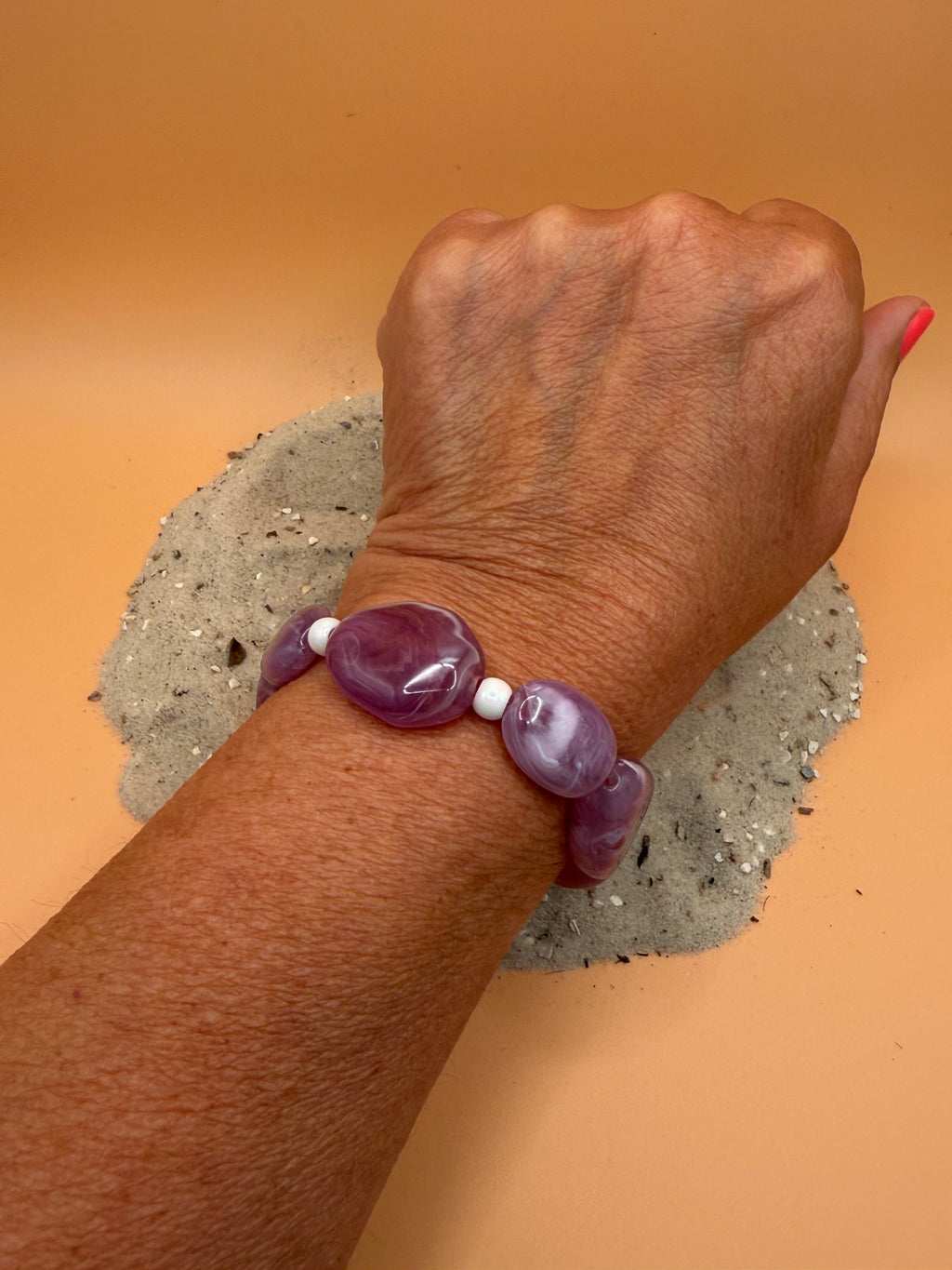 „ Lila Pearl Vibes “ Armband