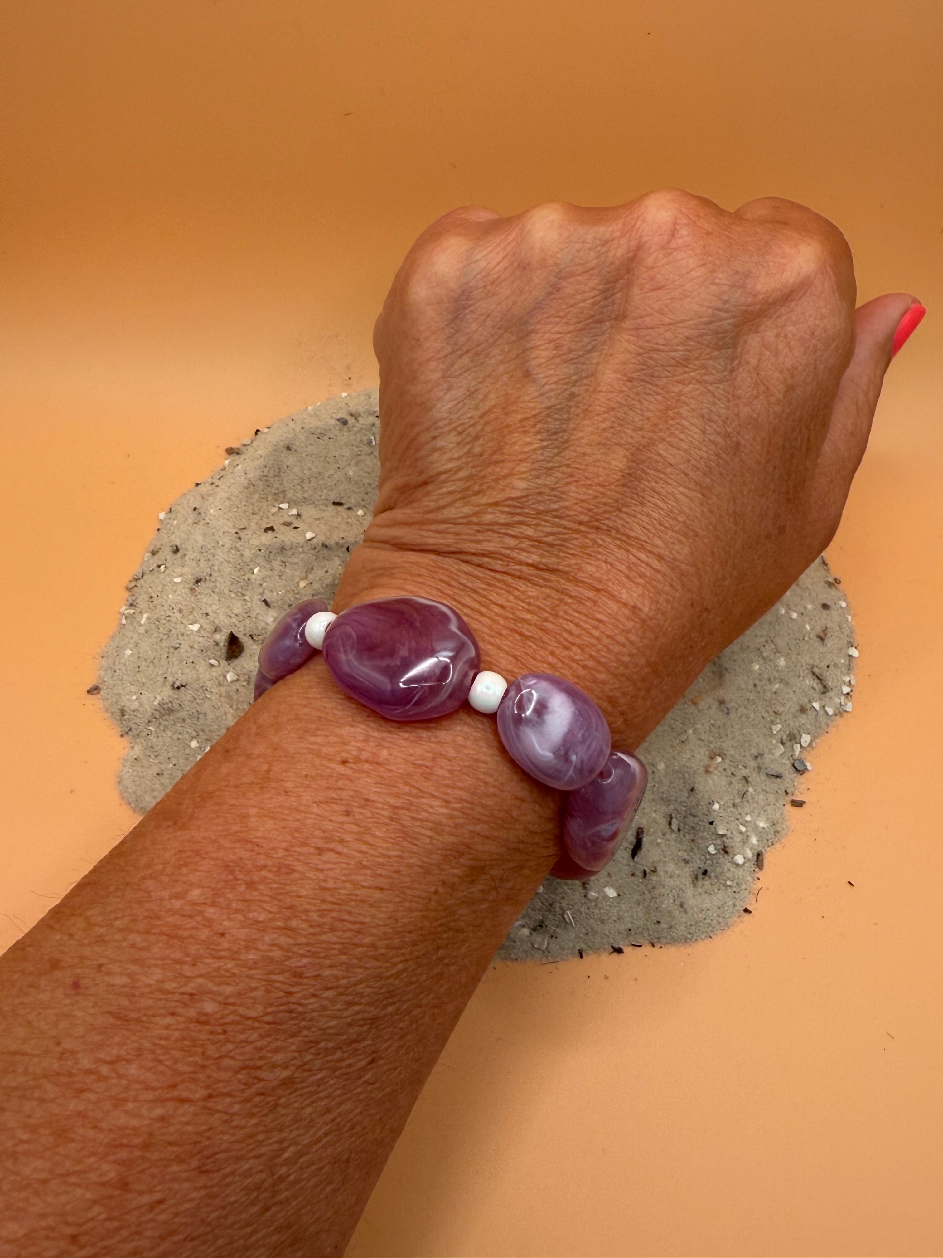 „ Lila Pearl Vibes “ Armband