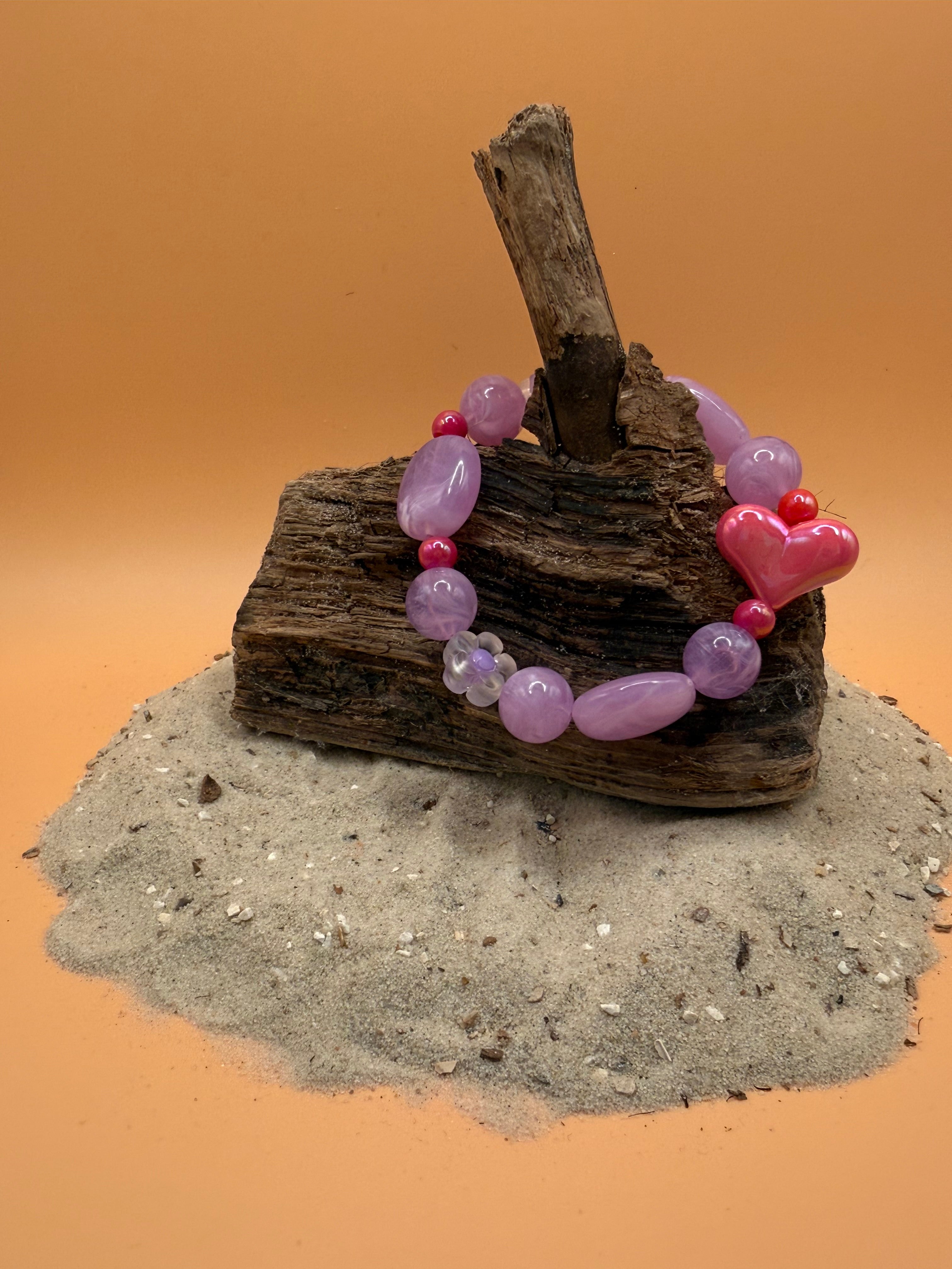 „Herz Flieder“ Armband