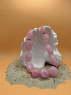 "Summer Glow in Rosé & Coral" - Statement Kette