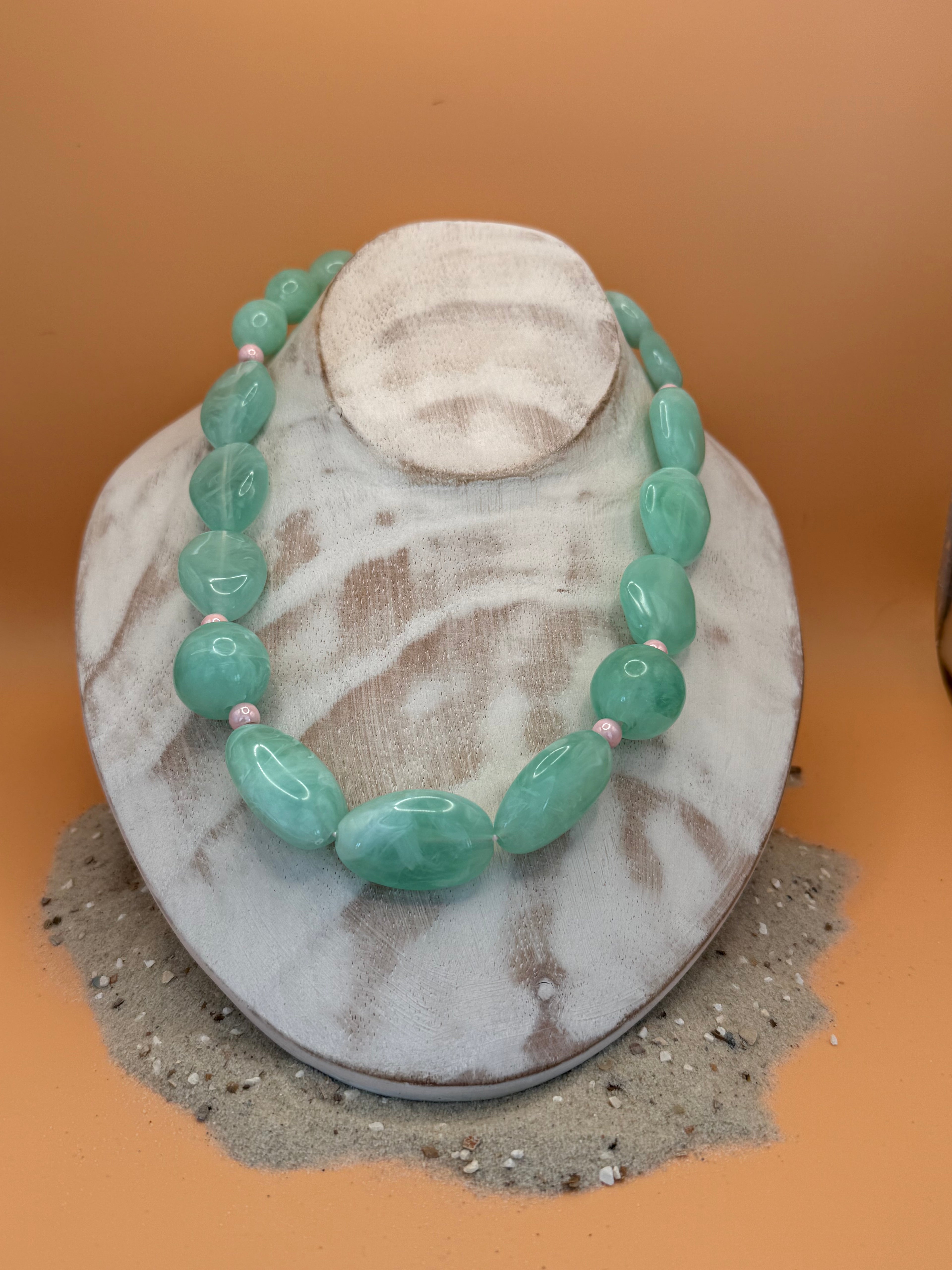 "Ocean Mint & Candy" - Statement Kette