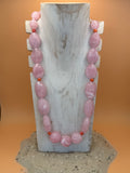 "Summer Glow in Rosé & Coral" - Statement Kette
