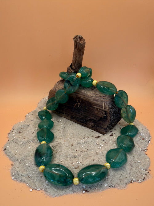 "Lemon Forest"- Statement Kette