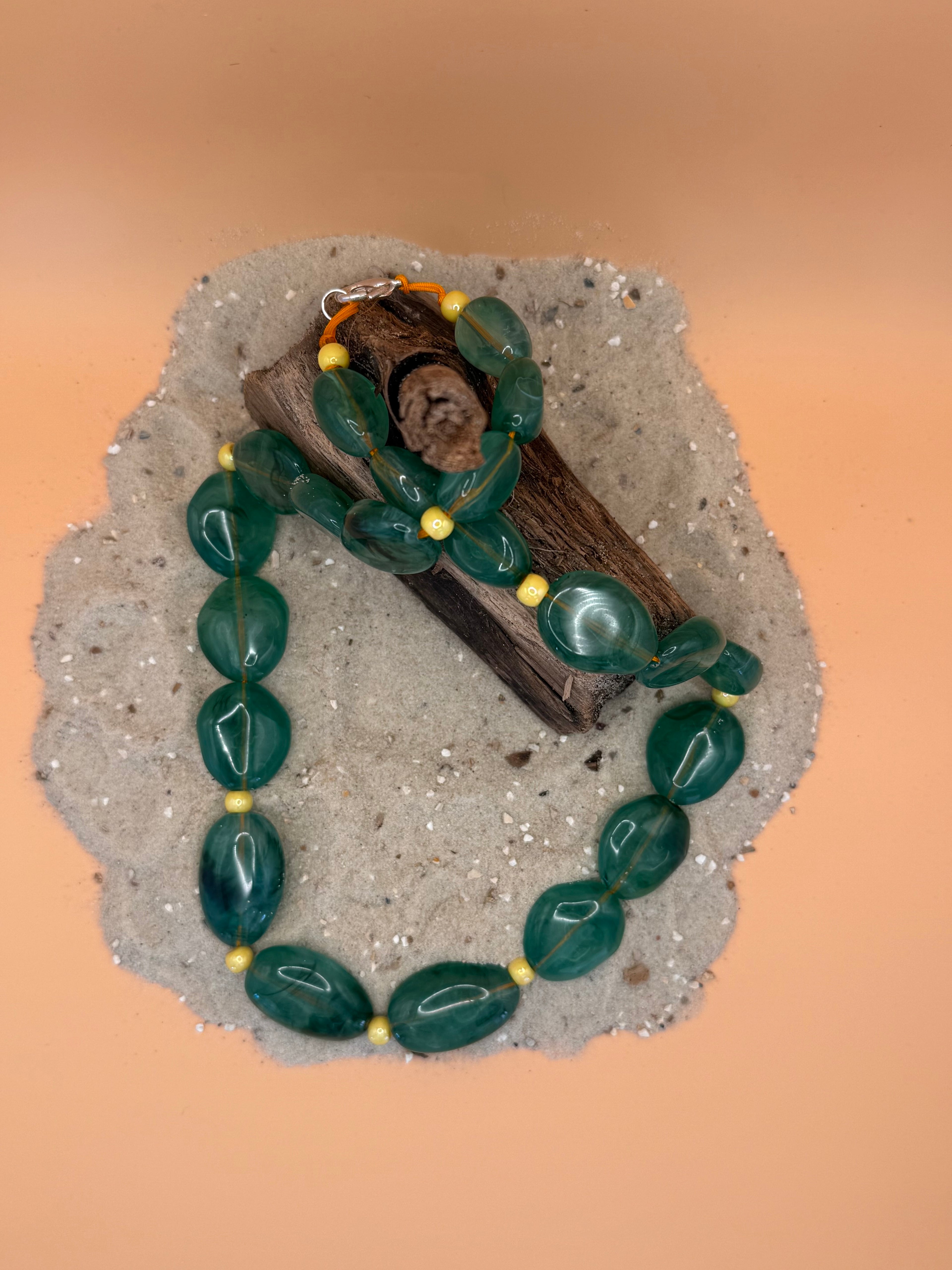 "Lemon Forest"- Statement Kette