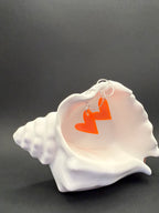 „Herzensbrise Neon Orange“ Ohrhaken