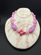 „Herz Flieder“  - Statement Kette