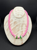 „Deich Blüte“ –  Kräftige Shiny Pink Kette