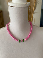 „Deich Blüte“ –  Kräftige Shiny Pink Kette